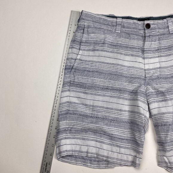 J.CREW Stanton 100% Linen Shorts Mens 32 Gray White - Picture 10 of 12
